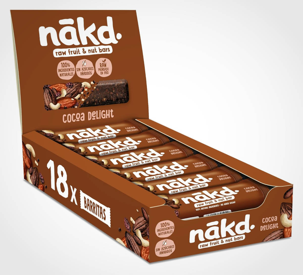 Barritas Nākd de cacao. Imagen: Nākd