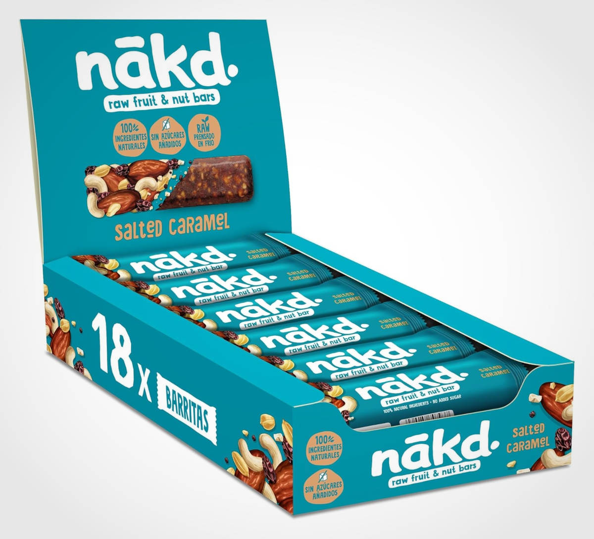 Barritas Nākd de caramelo salado. Imagen: Nākd