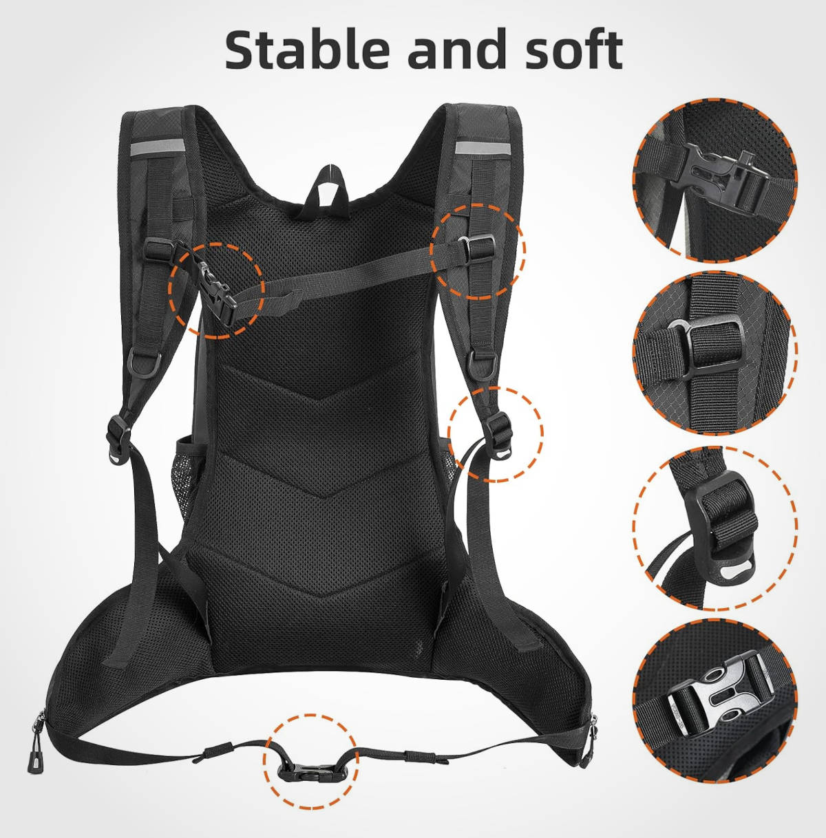 Mochila de hidratación. Imagen: Buffup