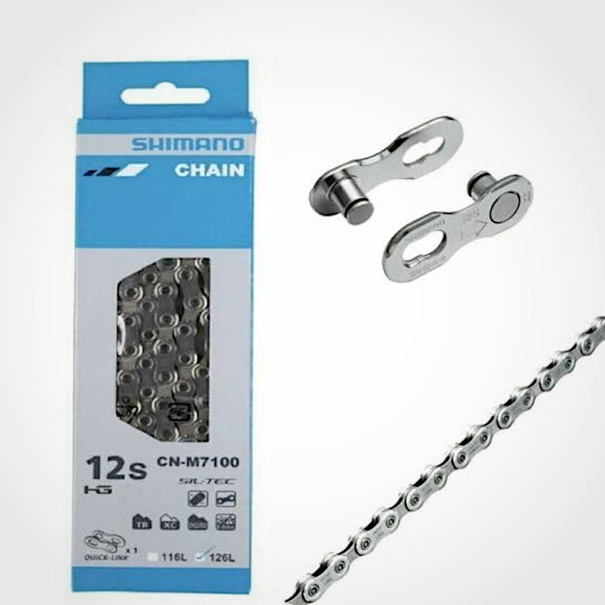 Cadena Shimano SLX M7100 de 12 velocidades. Imagen: Shimano