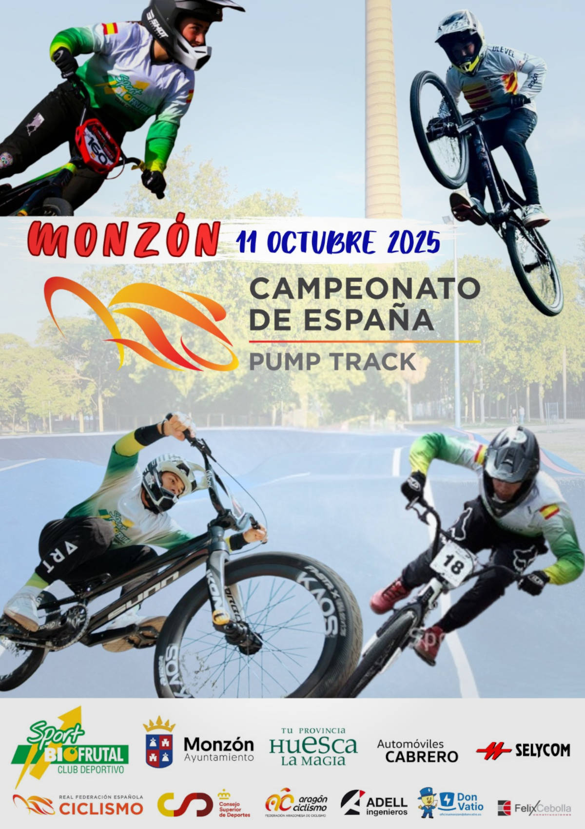 Cartel oficial del Campeonato de España de Pump Track 2025. Imagen: RFEC