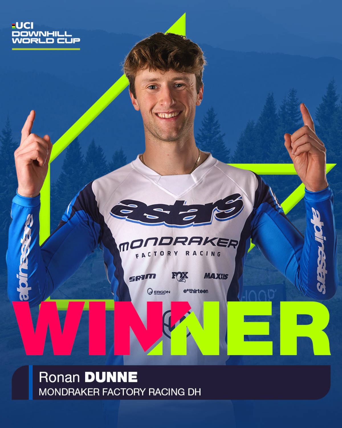 Ronan Dunne. Imagen: WHOOP UCI Mountain Bike World Series