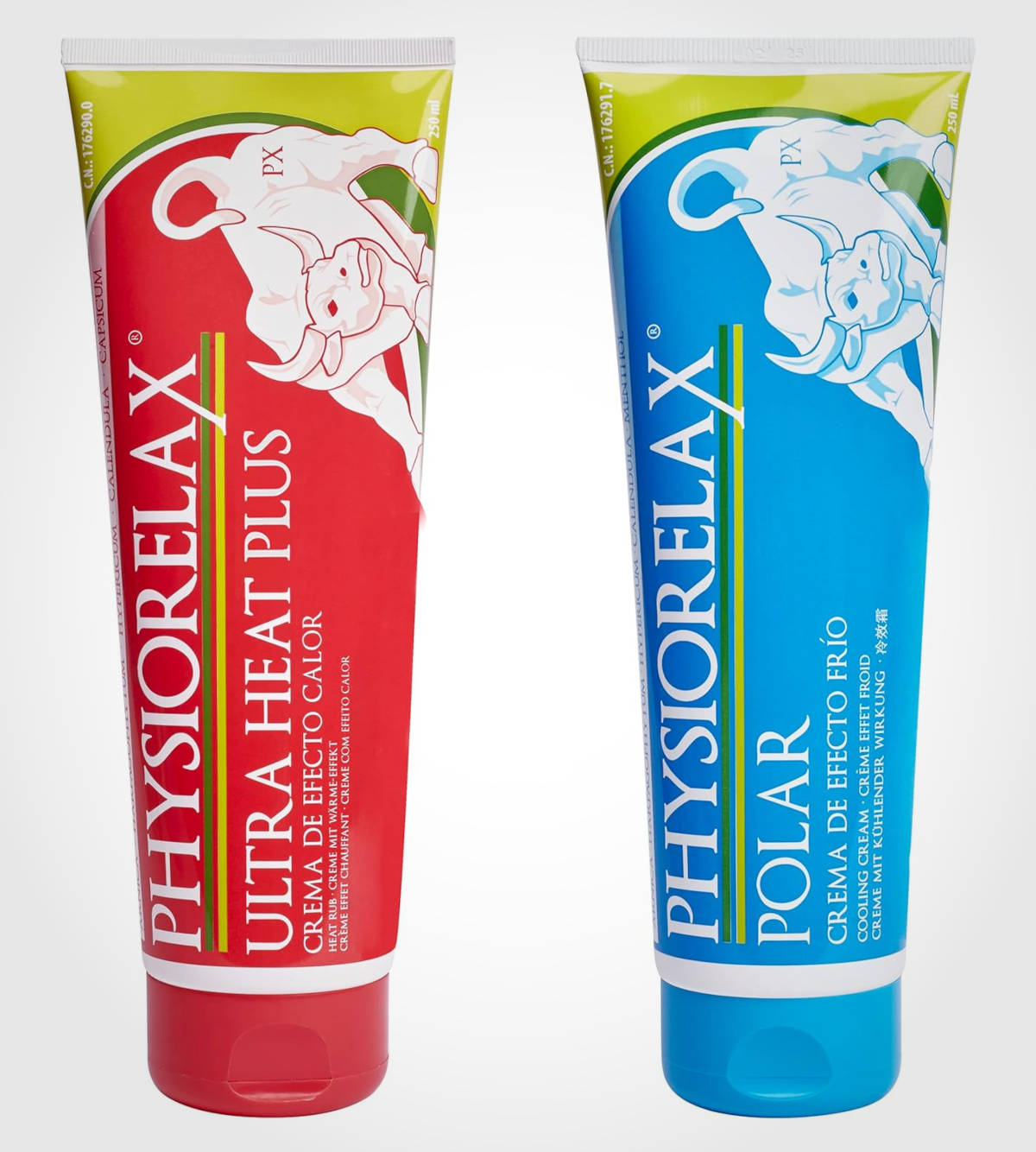 Cremas de efecto frío y calor de Physiorelax. Imagen: Physiorelax