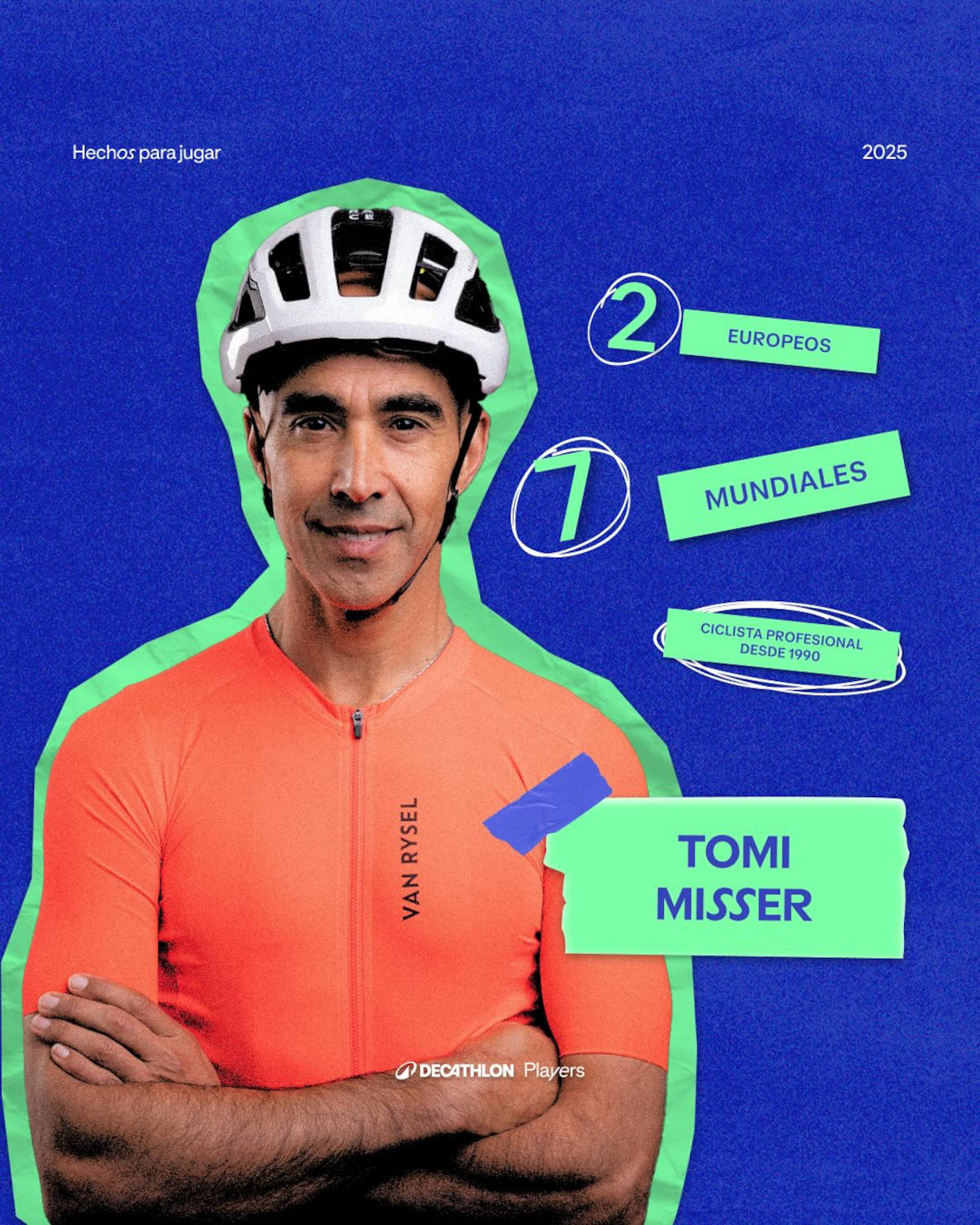 Tomi Misser, embajador de Decathlon. Imagen: Decathlon