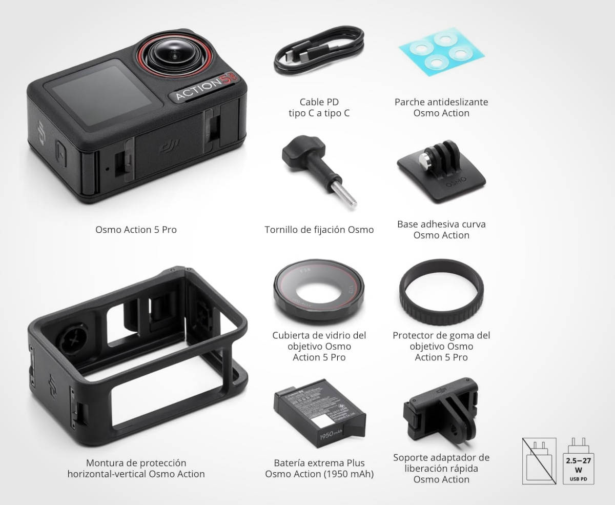 DJI Osmo Action 5 Pro Combo. Imagen: DJI