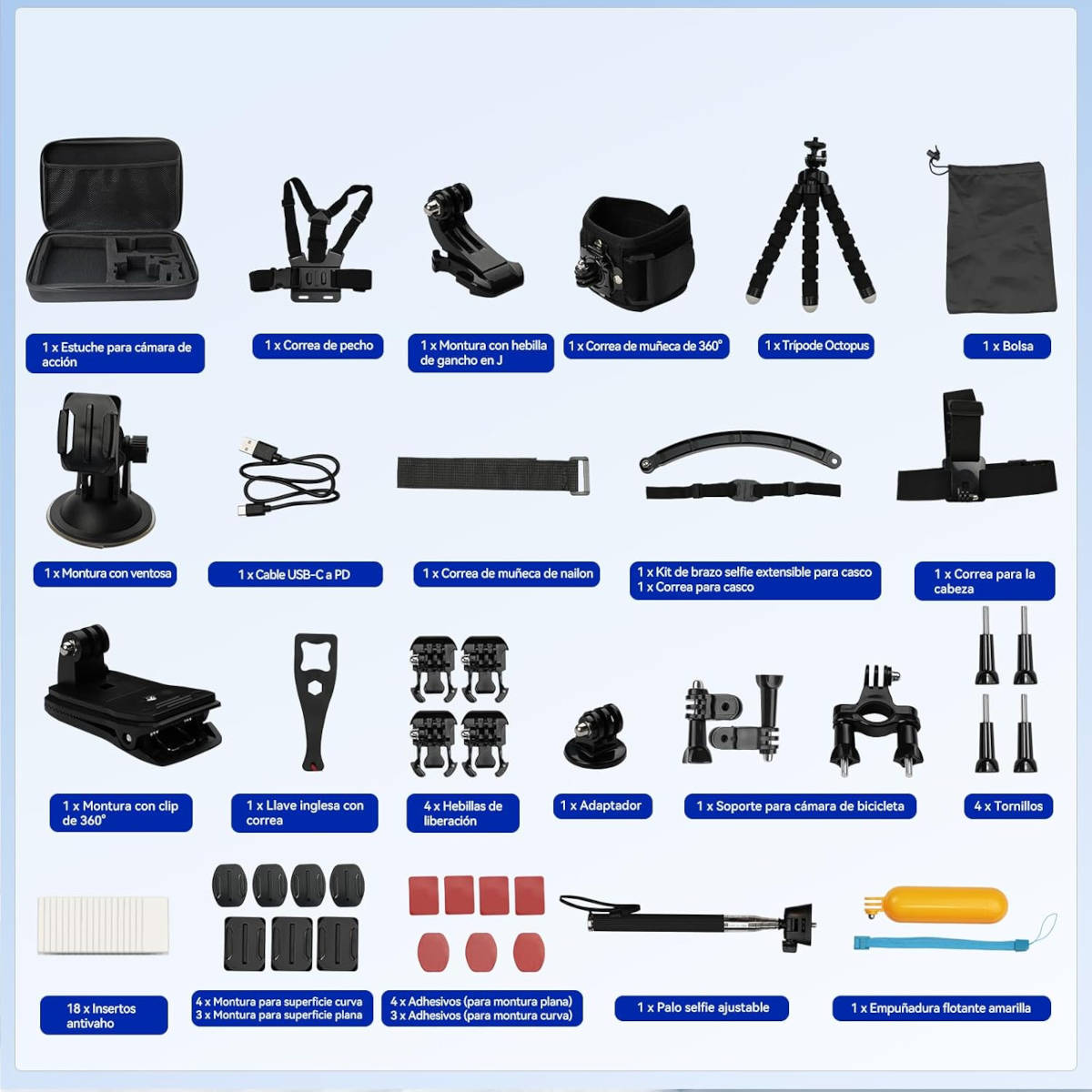 DJI Osmo Action 5 Pro Combo. Imagen: DJI