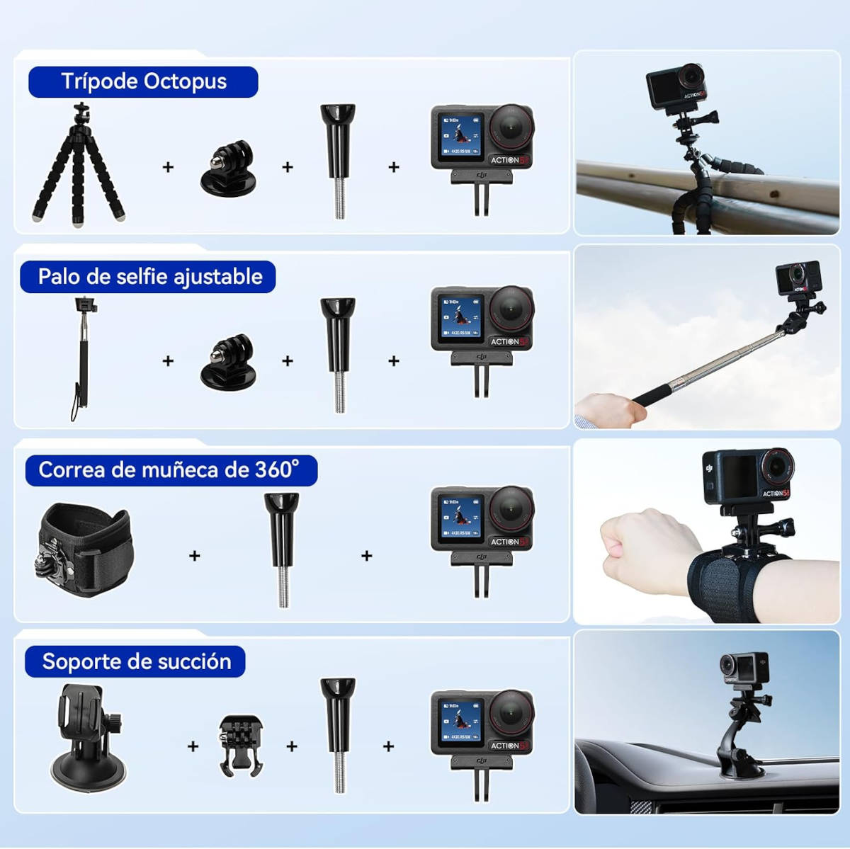 DJI Osmo Action 5 Pro Combo. Imagen: DJI