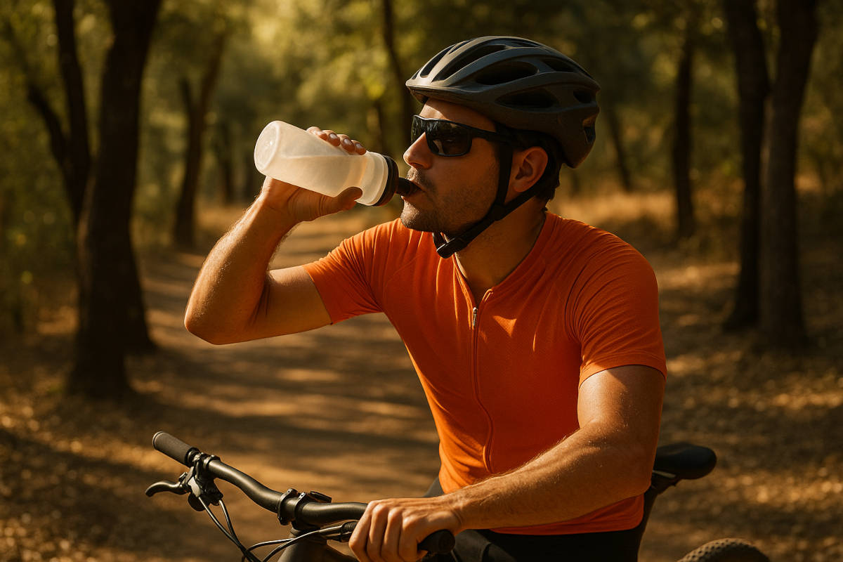 Ciclista de montaña entrenando con calor intenso. Imagen: TodoMountainBike
