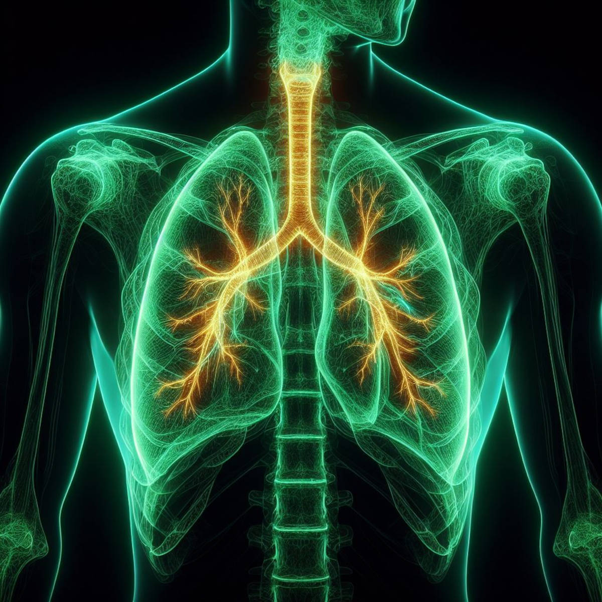 Recreación de pulmones humanos. Imagen: David Sánchez-Medina Calderón / Pixabay
