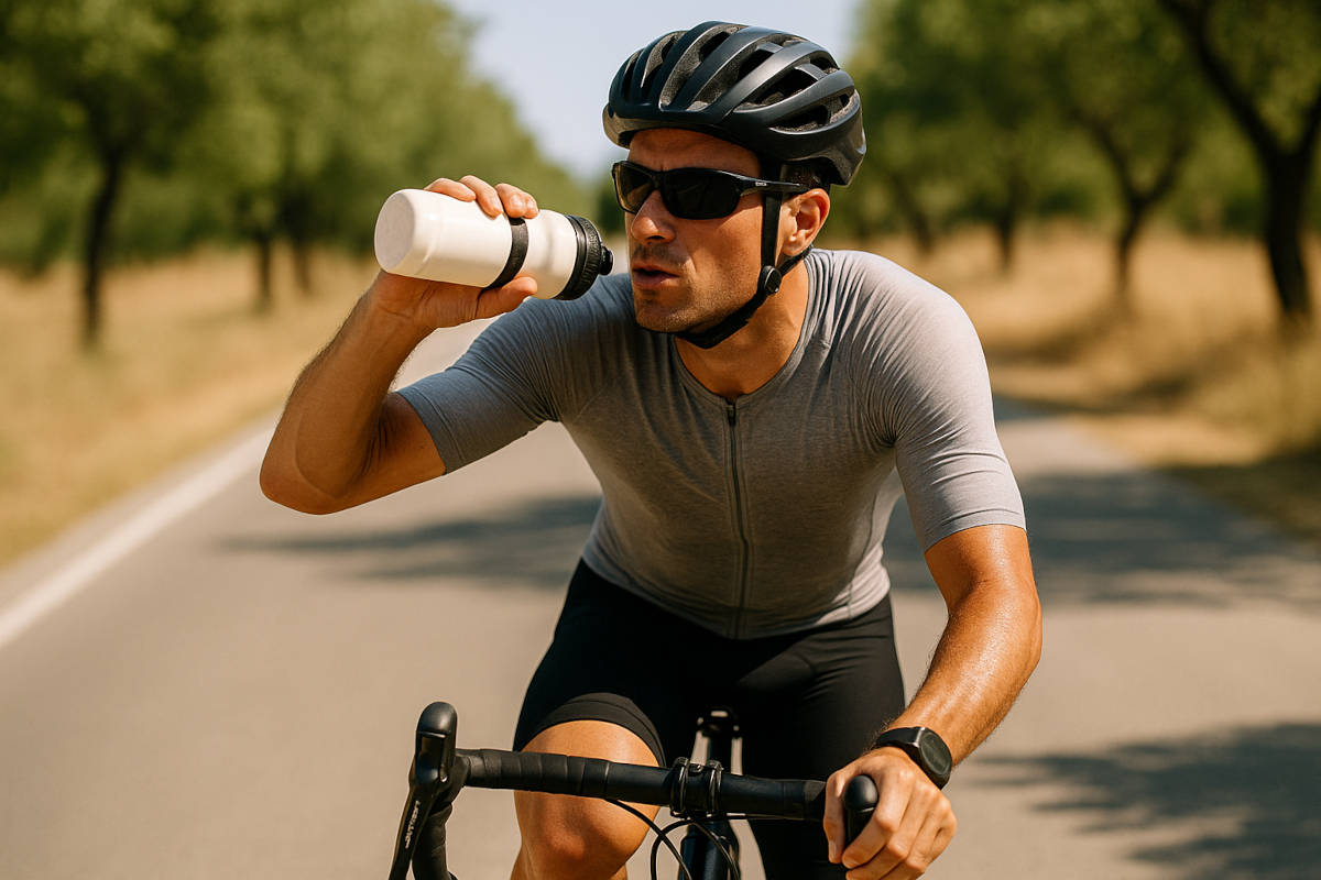 Ciclista hidratándose. Imagen: TodoMountainBike
