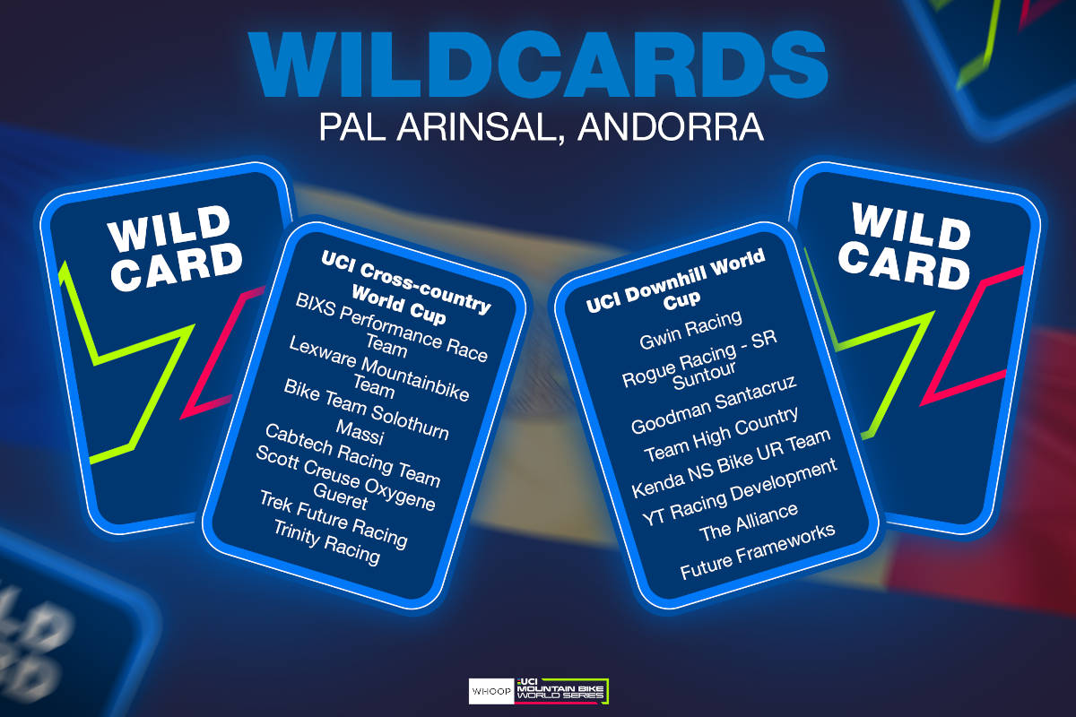 Equipos wildcard confirmados para Andorra. Imagen: WHOOP UCI Mountain Bike World Series