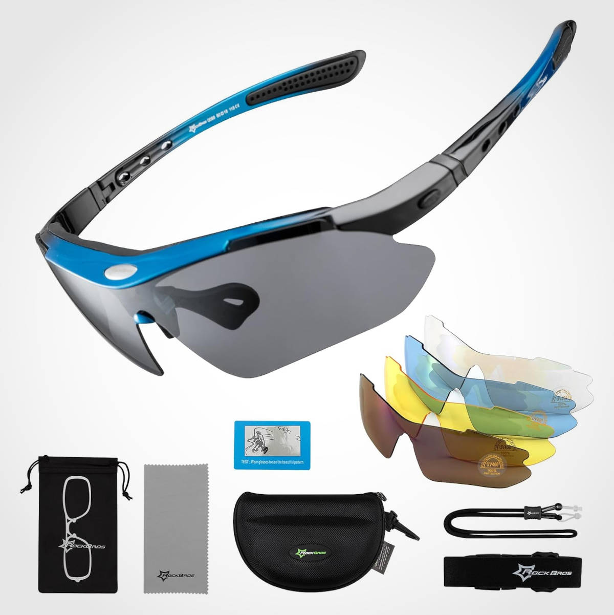 Gafas de sol polarizadas con 5 lentes. Imagen: Rockbros