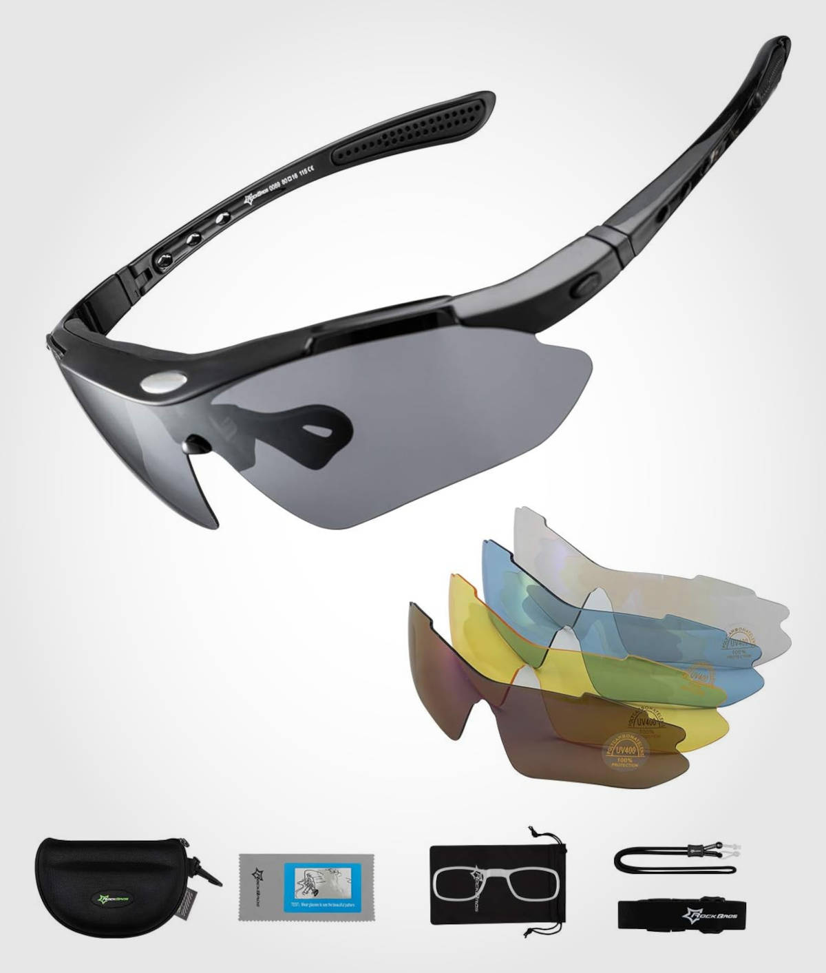 Gafas de sol polarizadas con 5 lentes. Imagen: Rockbros