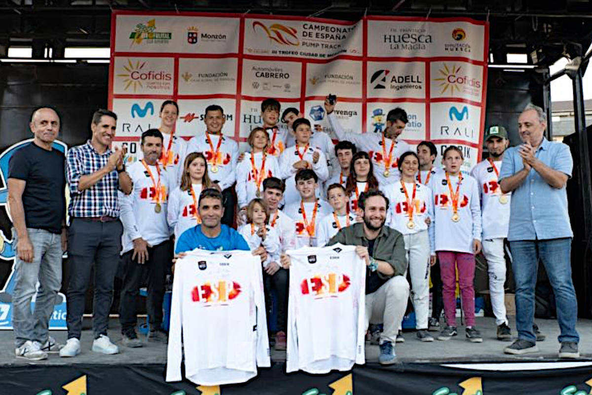 Todos los ganadores del Campeonato de España de Pump Track 2025. Imagen: RFEC