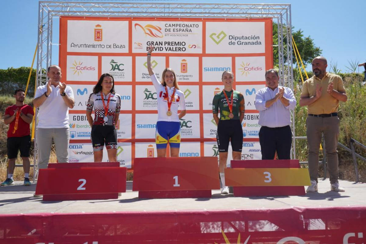 Podio élite femenino de Short Track. Imagen: RFEC