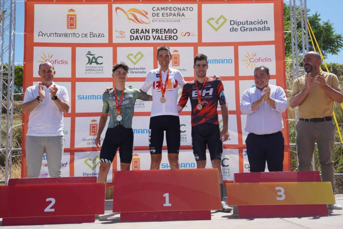 Podio élite masculino de Short Track. Imagen: RFEC