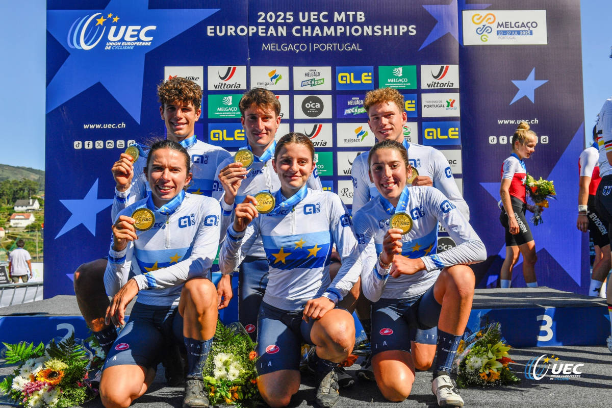 Selección italiana de XCO. Imagen: UEC Cycling