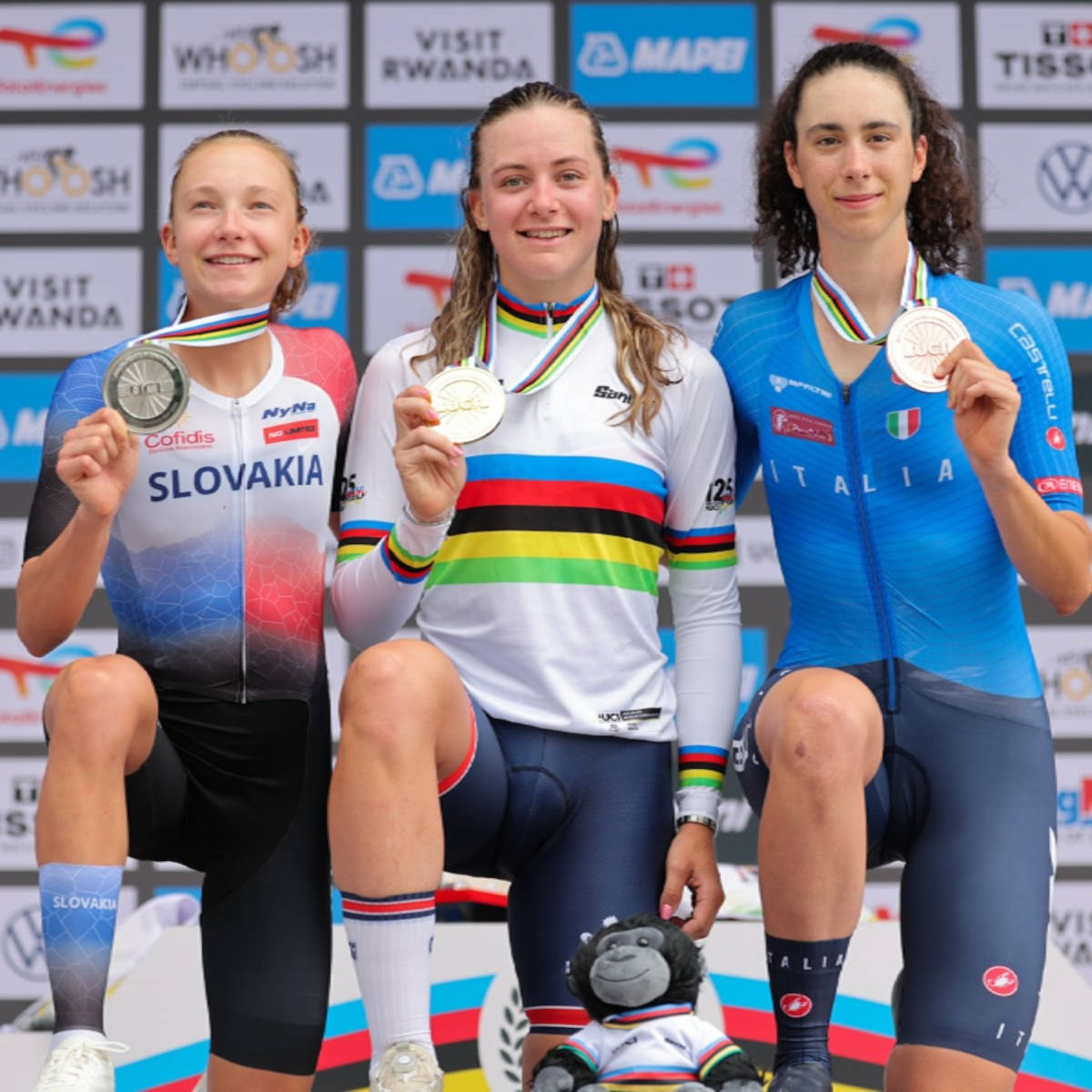 Podio sub23 femenino. Imagen: UCI