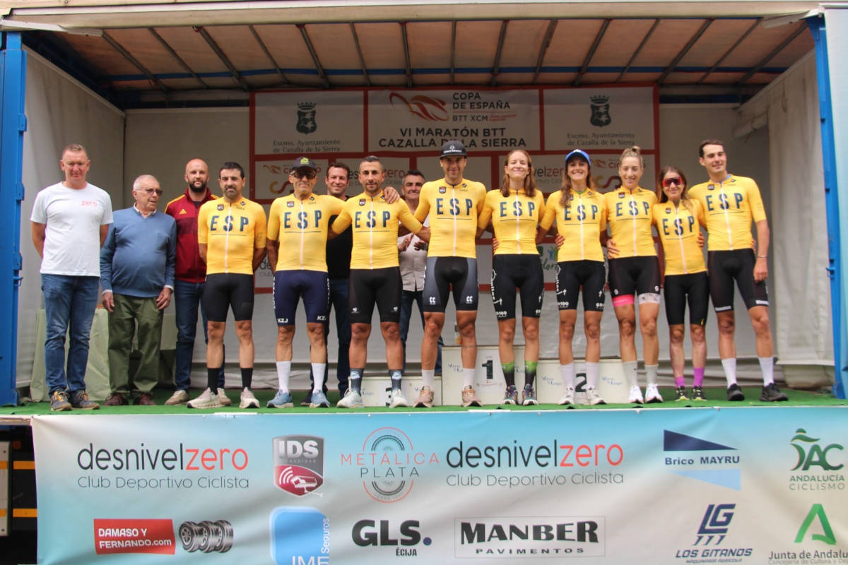 Todos los ganadores de la Copa de España de XCM 2025. Imagen: RFEC