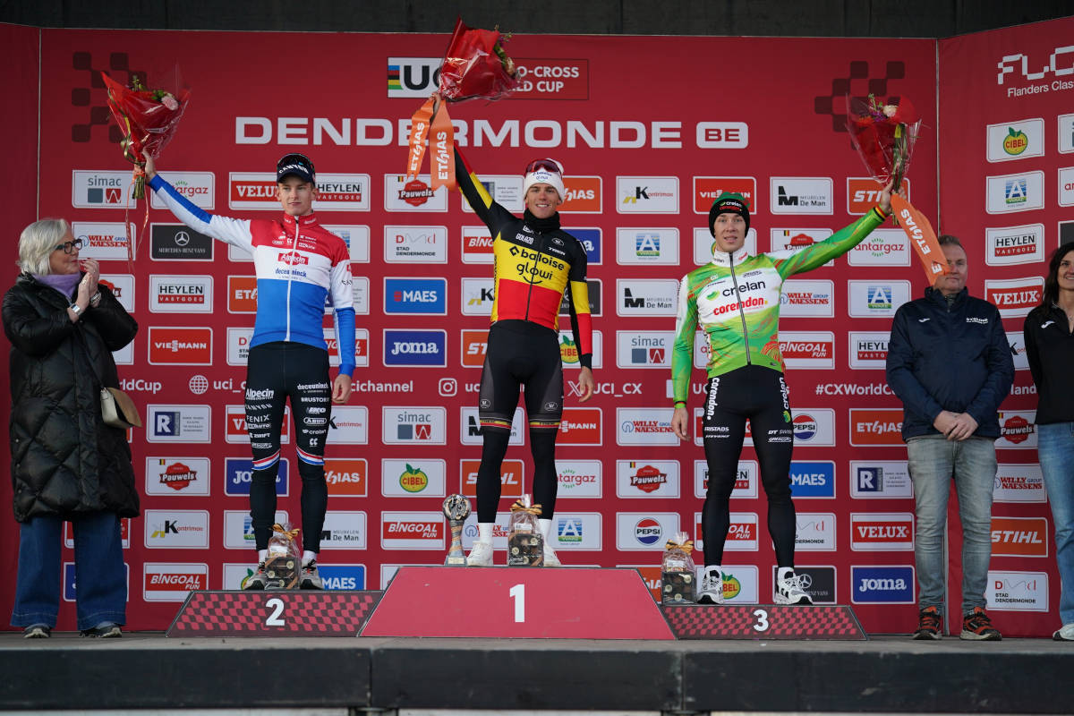 Podio élite masculino. Imagen: UCI