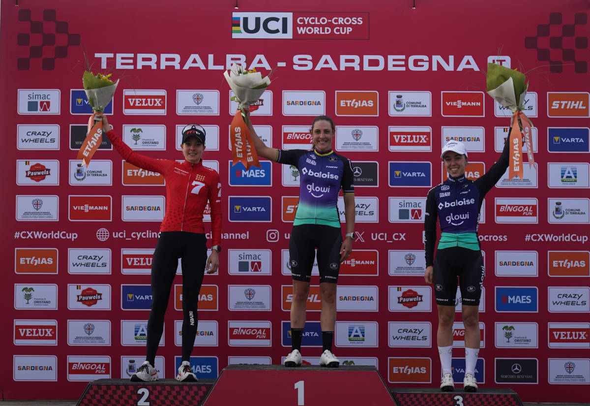 Podio élite femenino. Imagen: UCI