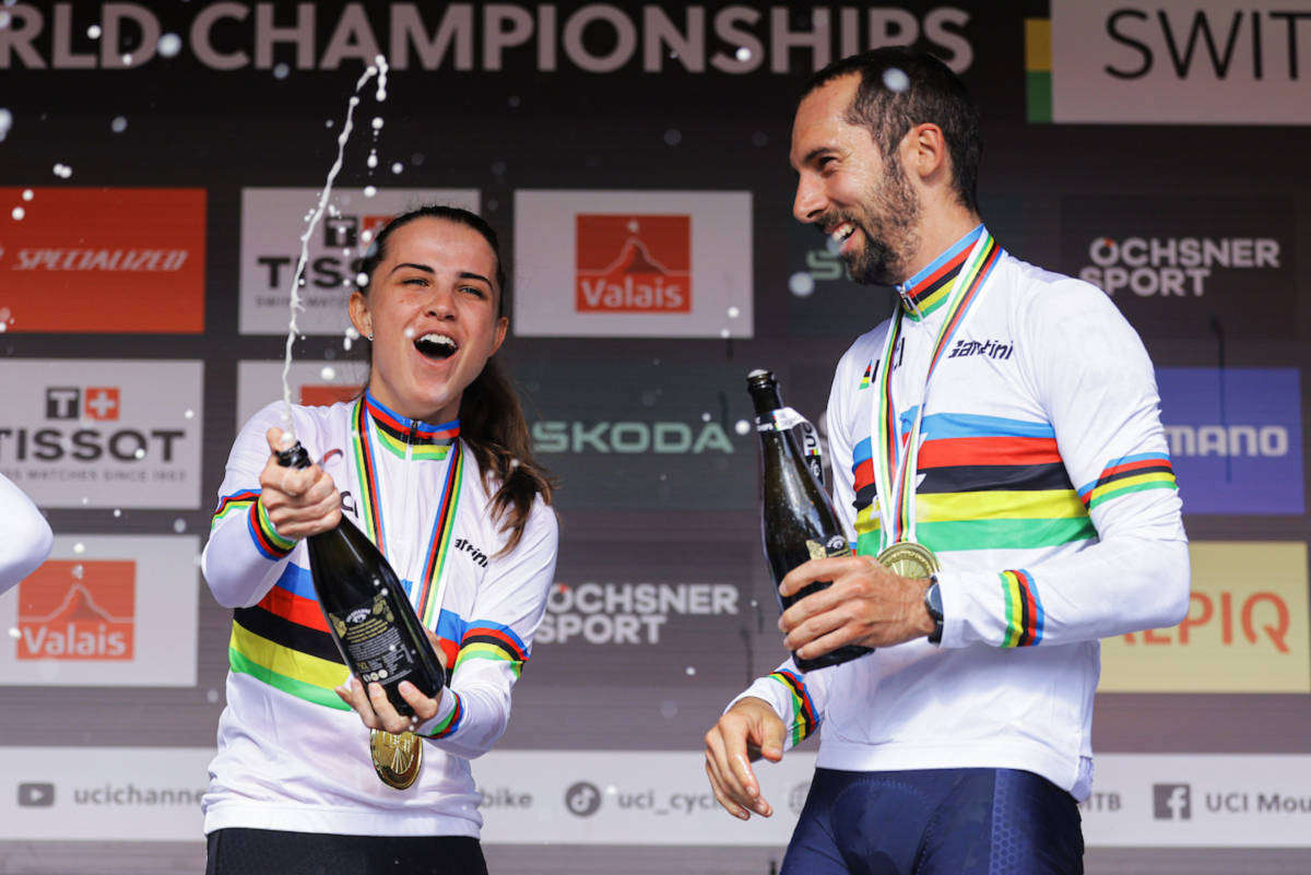 Anna Spielmann y Jérôme Gilloux. Imagen: UCI