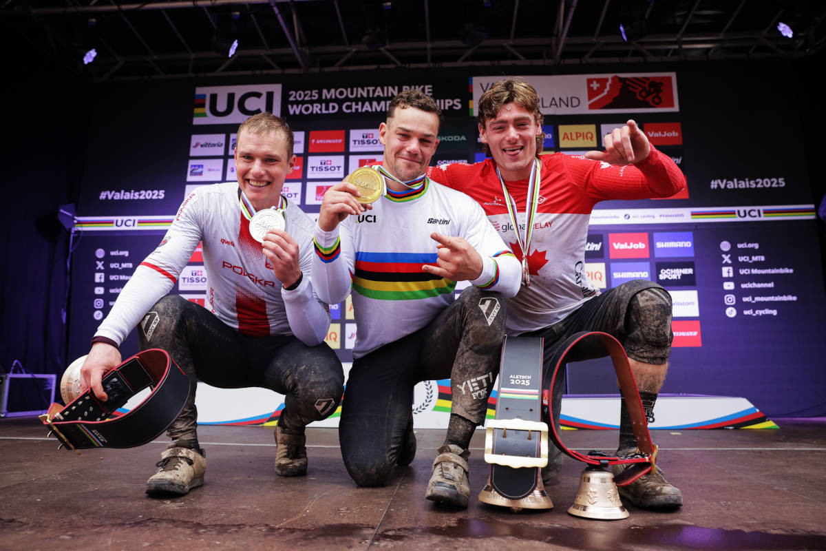Podio Élite masculino de Enduro. Imagen: UCI