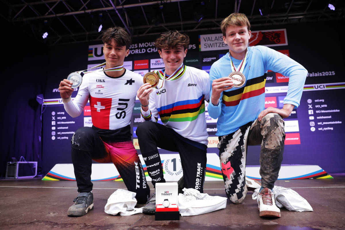 Podio Júnior masculino de Enduro. Imagen: UCI