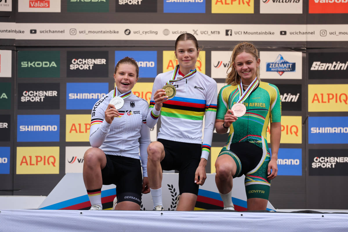 Podio XCC Sub23 femenino. Imagen: UCI