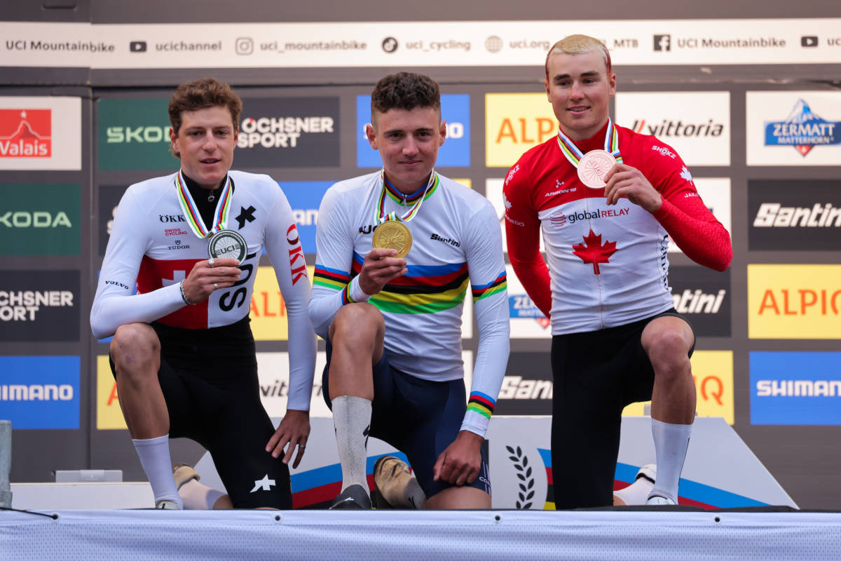 Podio XCC Sub23 masculino. Imagen: UCI