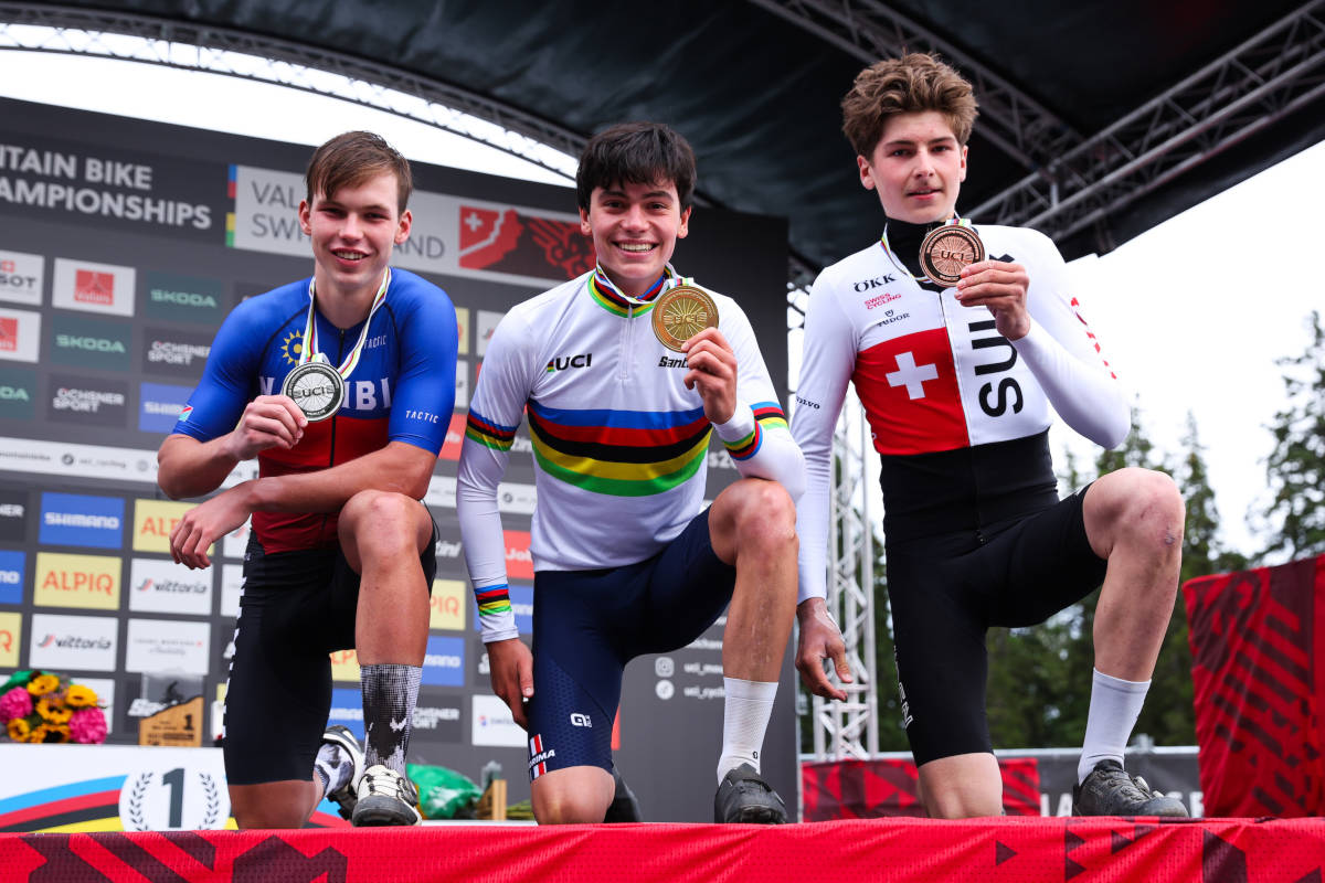 Podio júnior masculino de XCO. Imagen: UCI