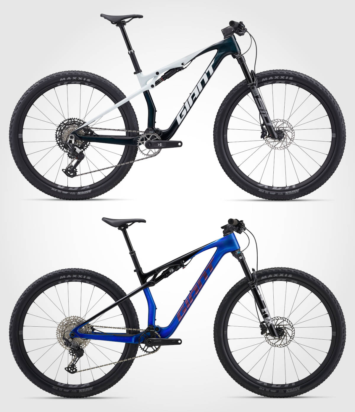De arriba hacia abajo: Giant Anthem Advanced SL 2 y Giant Anthem Advanced SL 3. Imagen: Giant Bicycles