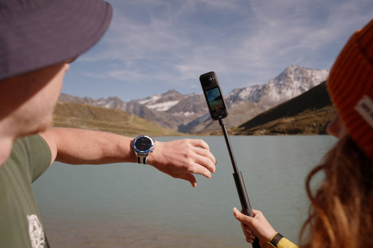 Huawei Watch Ultimate 2 e Insta360. Imagen: Insta360