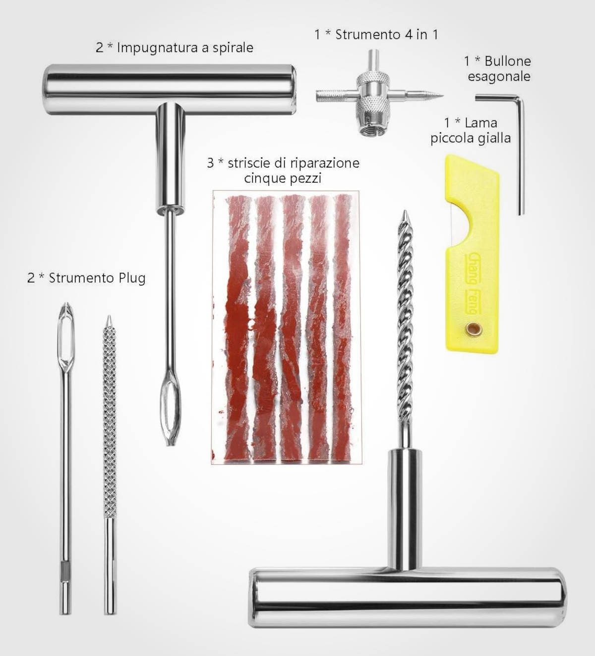 Kit de reparación de pinchazos Qunnie. Imagen: Amazon