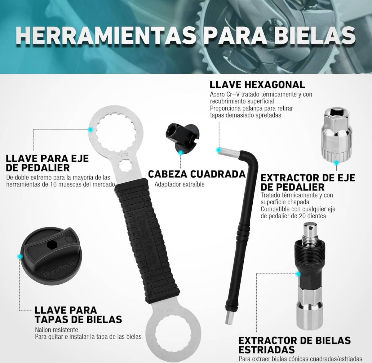 Maletín Duratech de 41 piezas. Imagen: Duratech