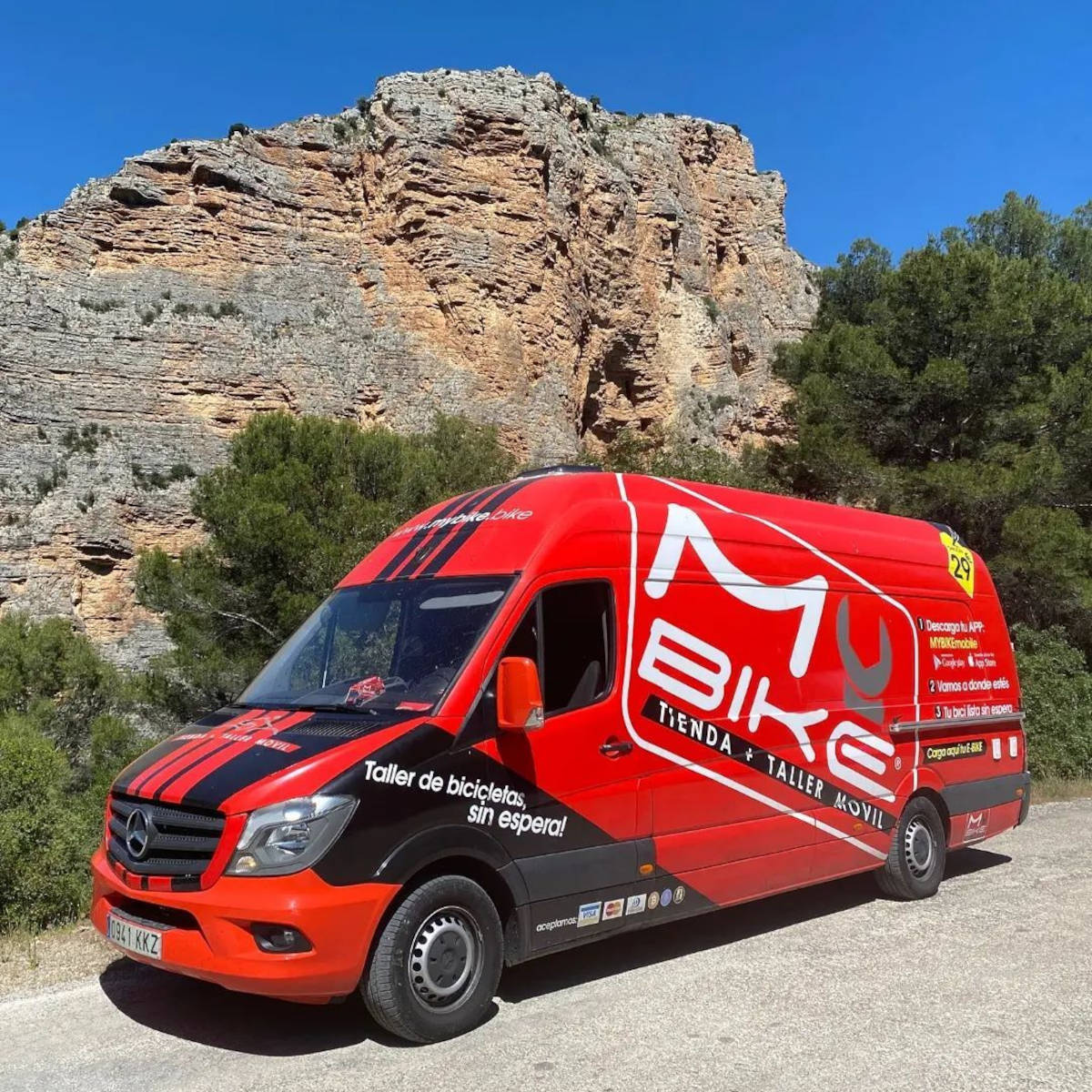 Taller móvil de la empresa. Imagen: MYBIKE Mobile