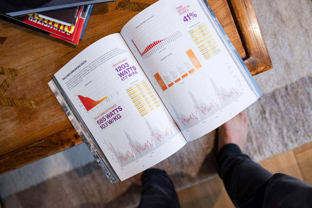 Interior del libro de Nino Schurter. Imagen: Instagram