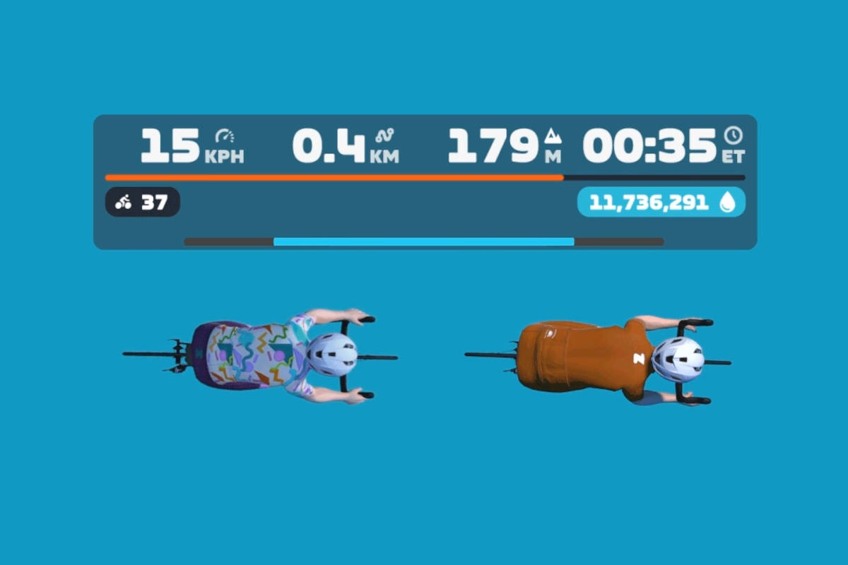 Indicador de rebufo. Imagen: Zwift