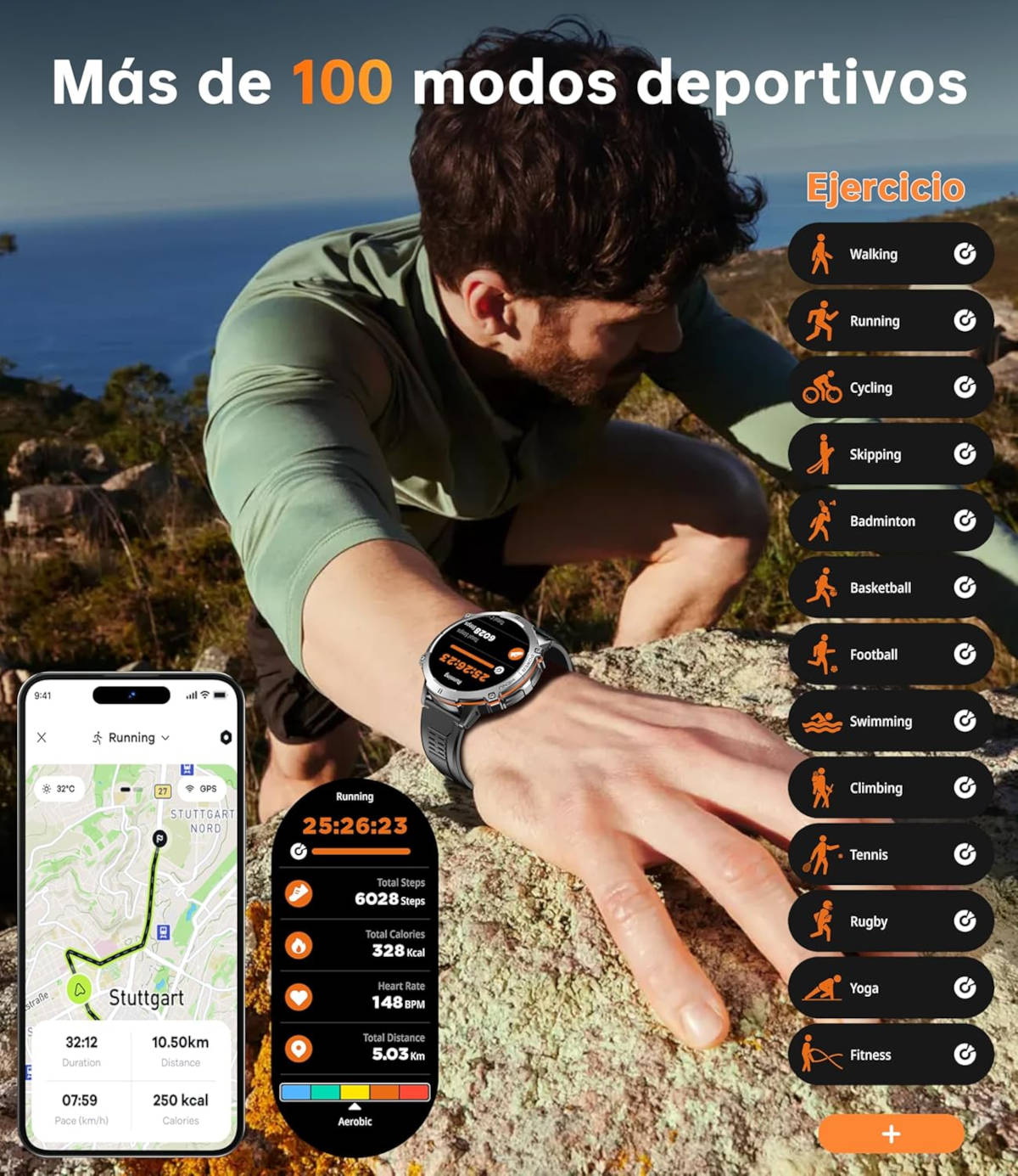 Oukitel Smartwatch. Imagen: Amazon