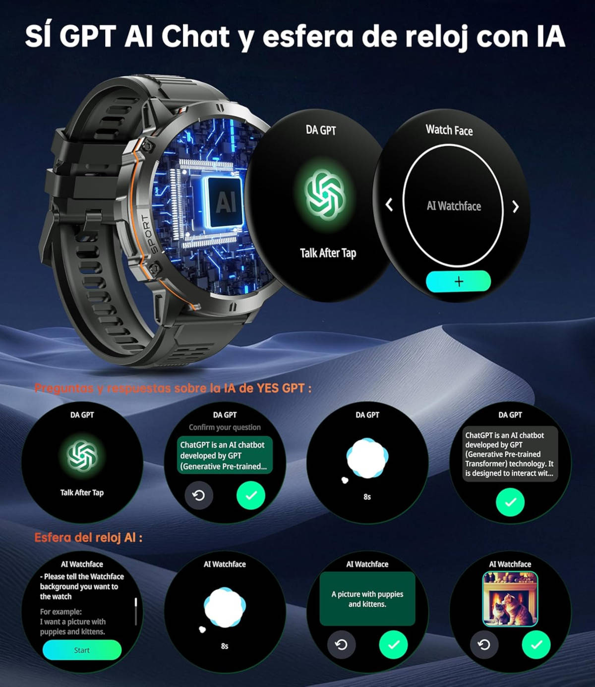 Oukitel Smartwatch. Imagen: Amazon