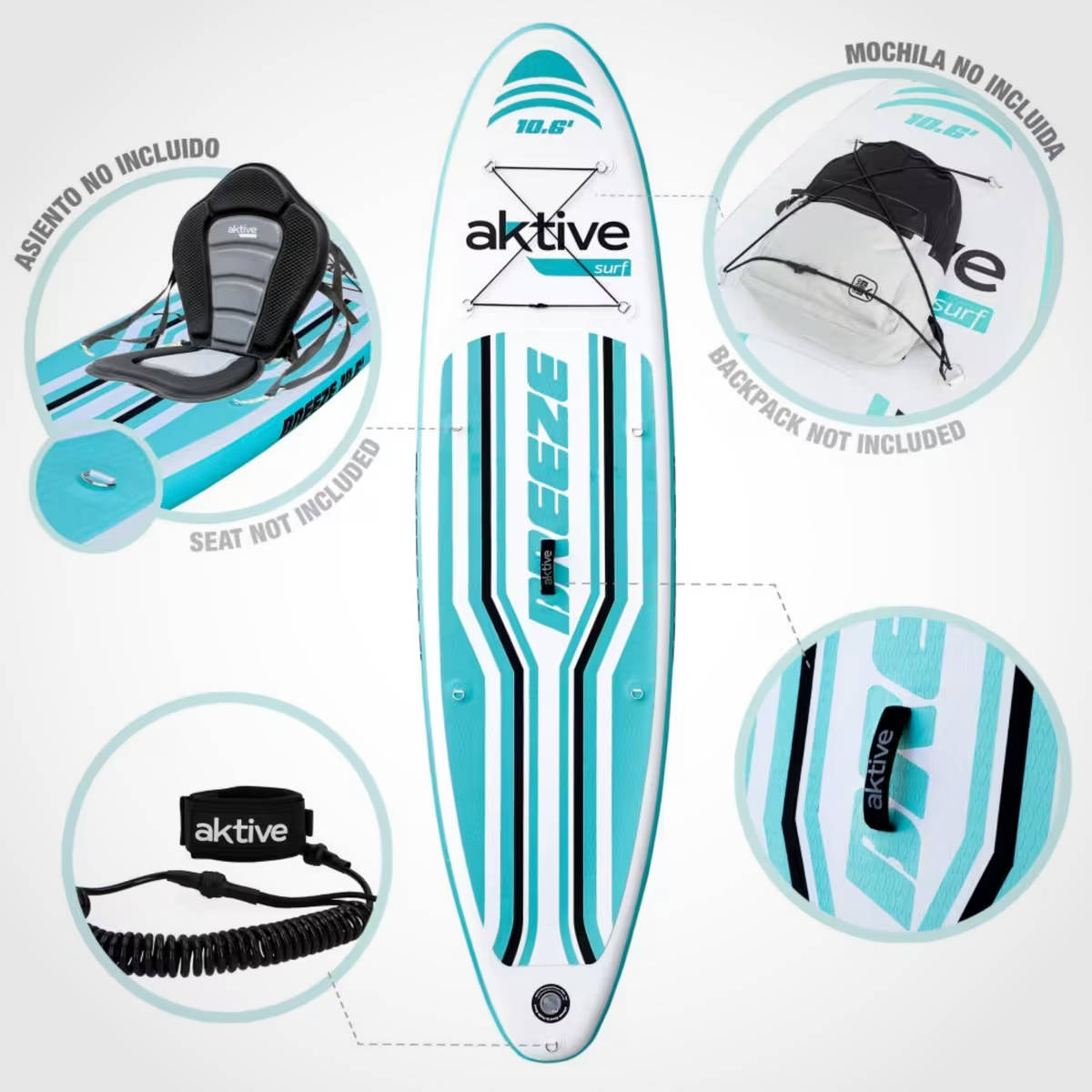 Pack Aktive Paddle Surf. Imagen: Decathlon