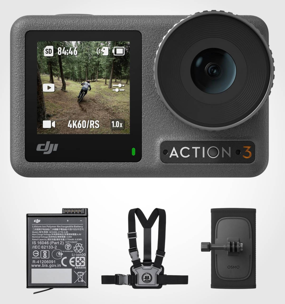 Pack de exteriores DJI Osmo Action 3. Imagen: DJI