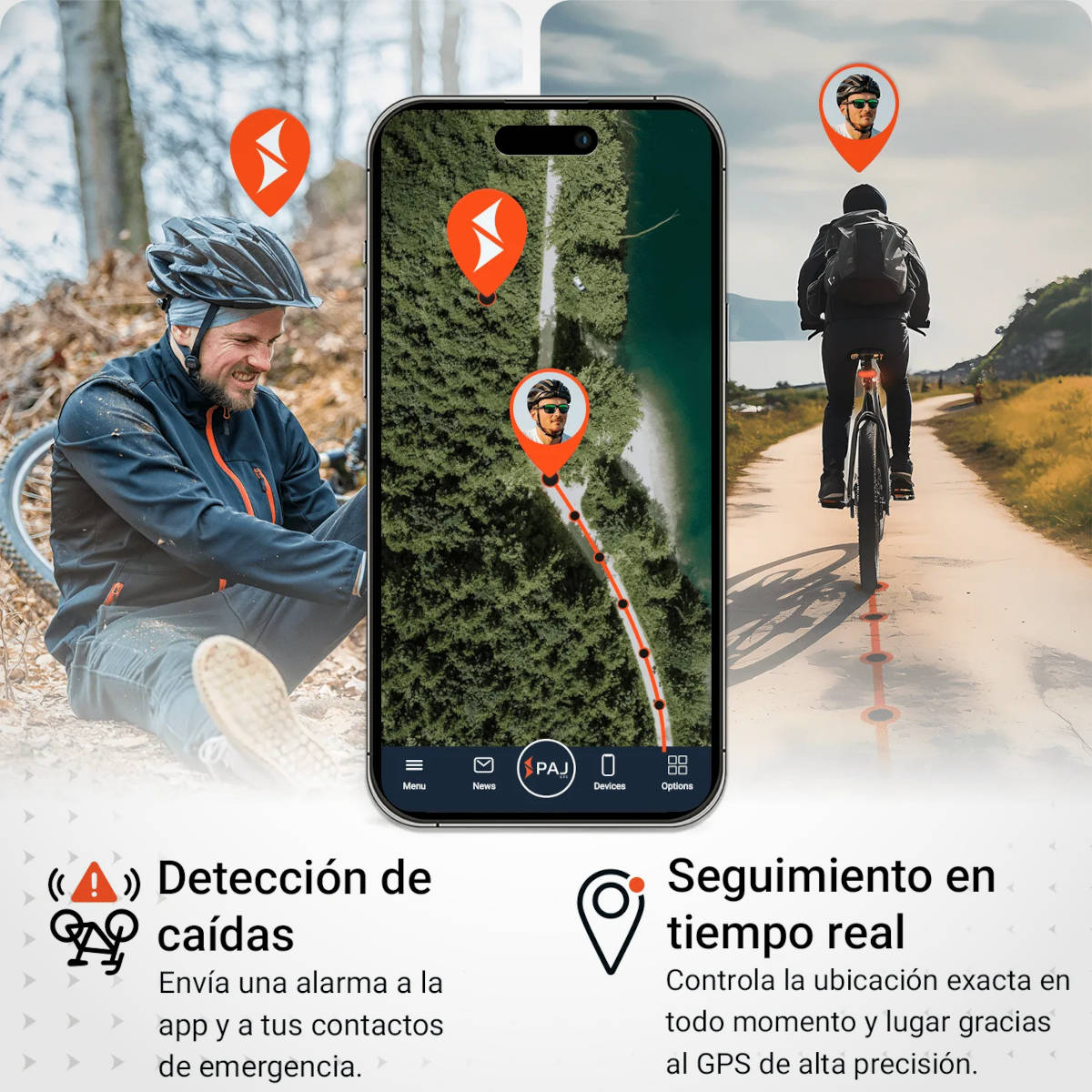 PAJ LED BICYCLE Finder 4G. Imagen: PAJ GPS