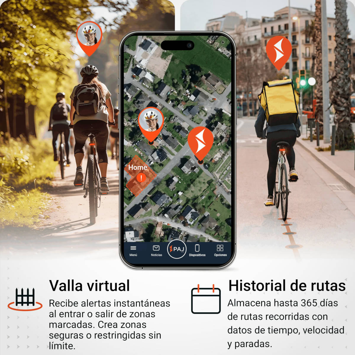 PAJ LED BICYCLE Finder 4G. Imagen: PAJ GPS