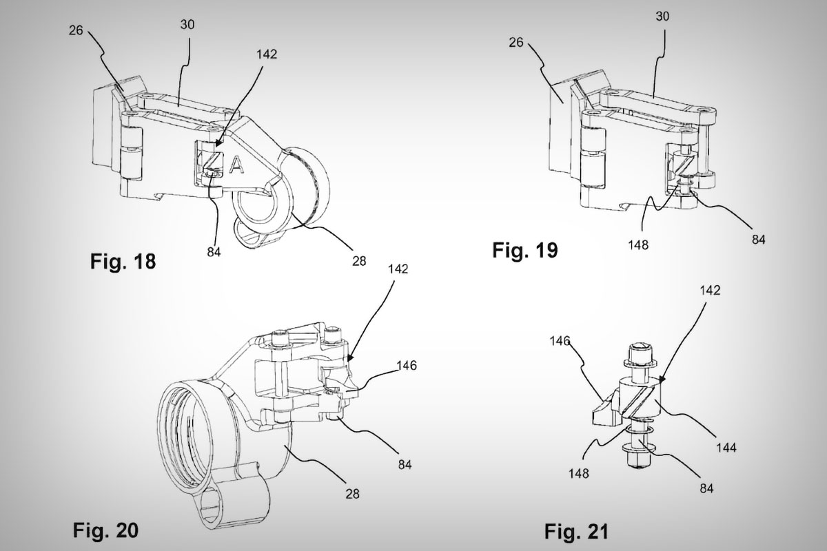 Una patente de SRAM muestra un cambio trasero mecánico con sistema de montaje directo y ajuste inteligente