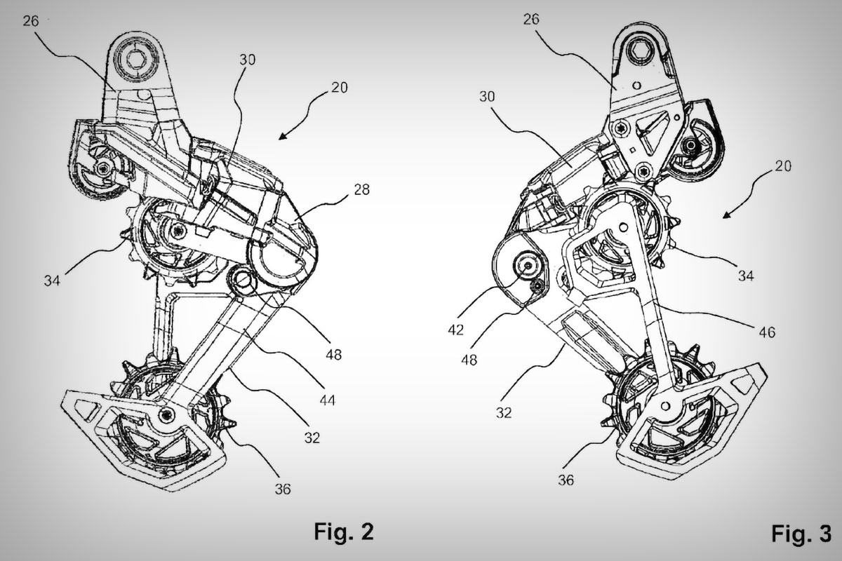 Una patente de SRAM muestra un cambio trasero mecánico con sistema de montaje directo y ajuste inteligente