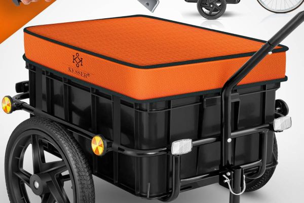 Remolque para bicicletas KESSER: una opción segura y versátil para el transporte de carga dándole a los pedales