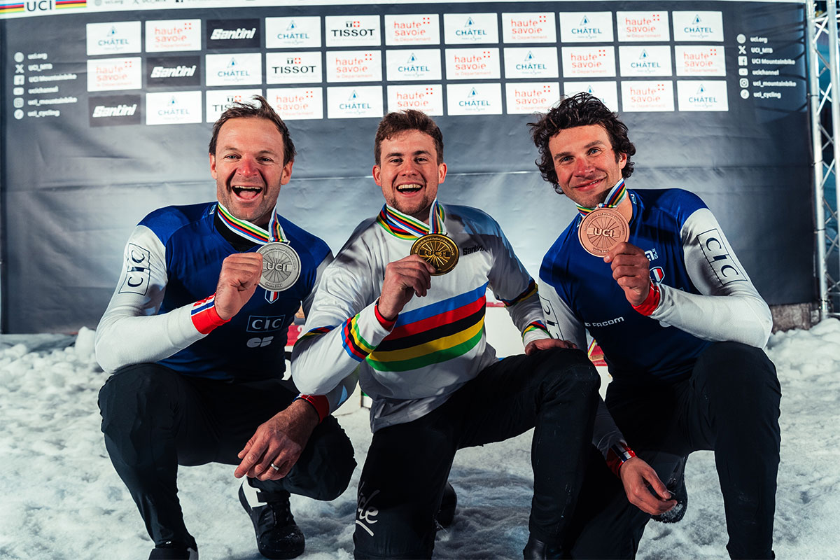 Pierre Thevenard, Léo Grisel y Vincent Tupin. Imagen: UCI