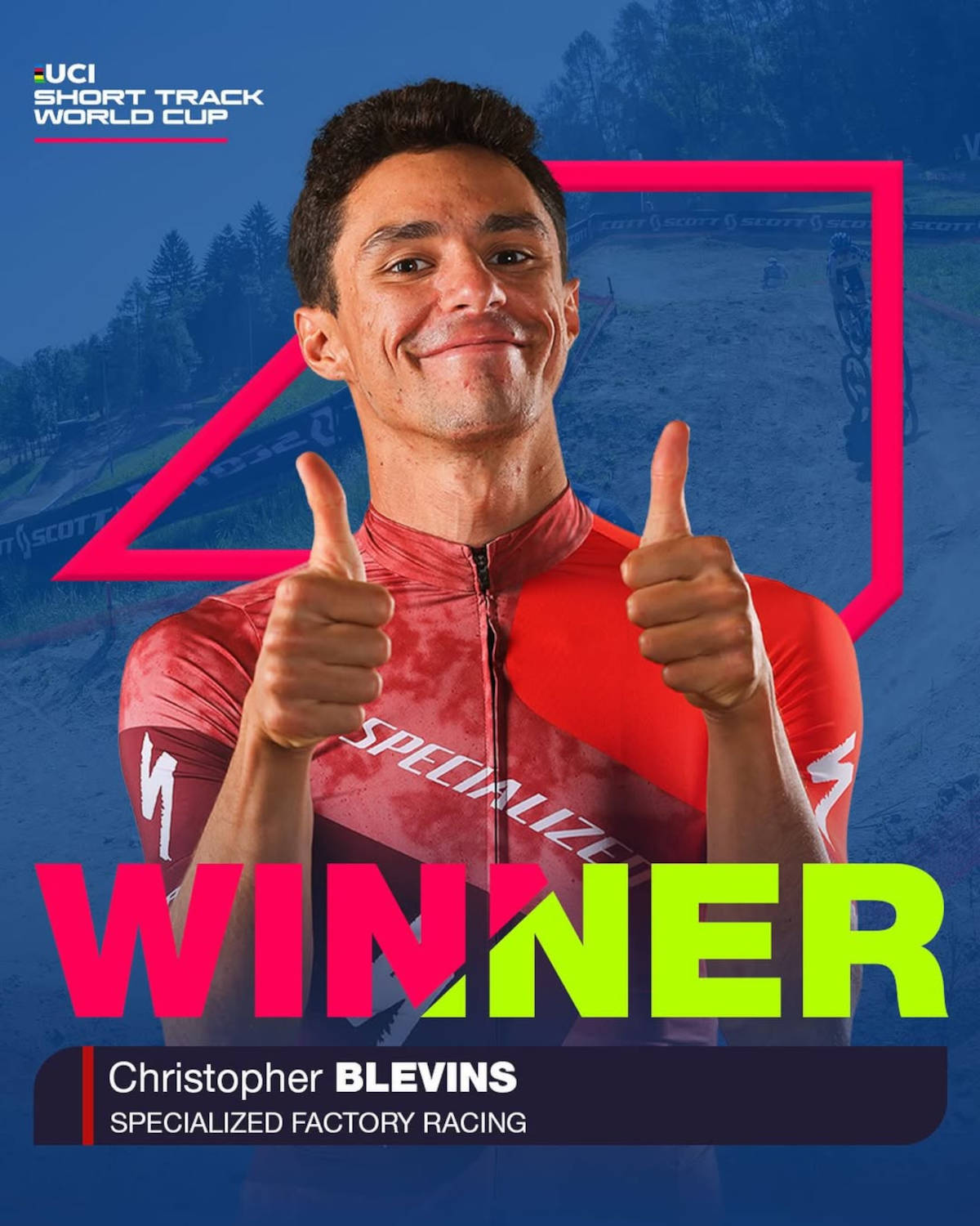 Chris Blevins. Imagen: WHOOP UCI Mountain Bike World Series