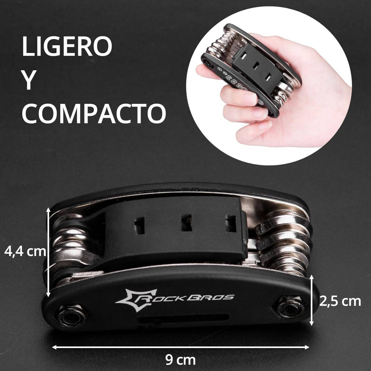 Multiherramienta 16 en 1. Imagen: Rockbros